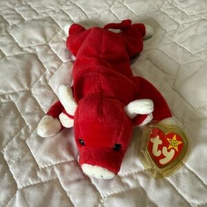 Ty “Snort” the Red Bull Beanie Baby Plush toy